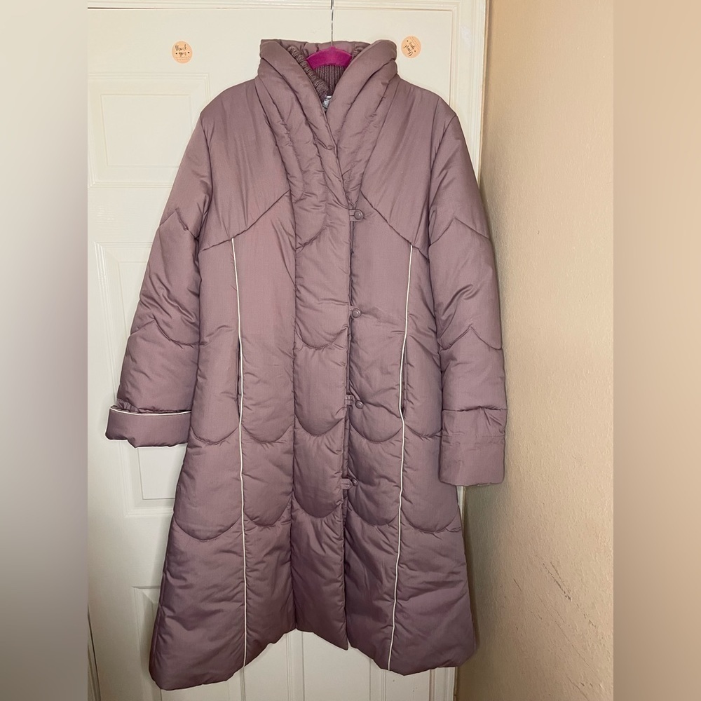 vintage 80s purple Montgomery Ward Puffer Jacket Womens Size 13-14 - Picture 3 of 7